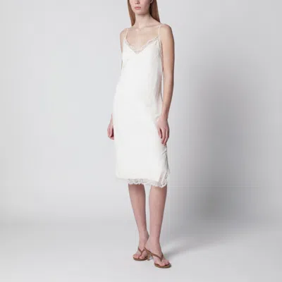 Rohe White Silk And Lace Slip Dress