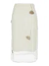 Rohe White Skirt With All-over Tulip Embellishments In White