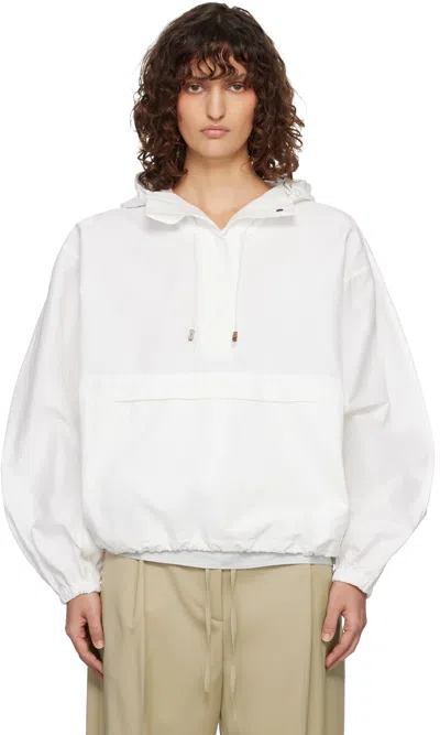 Rohe White Textured Cotton-blend Anorak Jacket