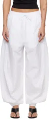 Rohe Crushed Cotton Volume Trousers Optic White In White