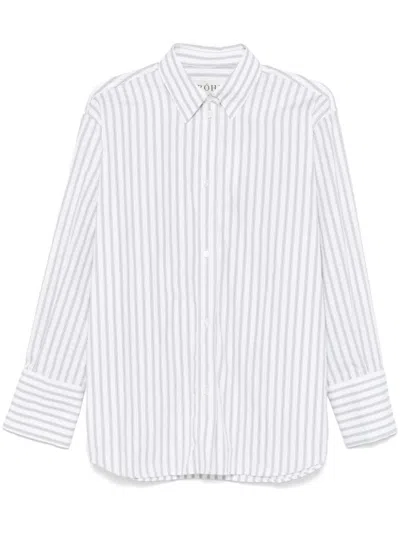 Rohe White/black Striped Shirt