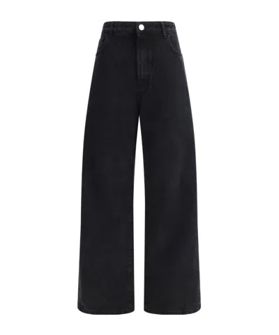 Rohe Róhe Wide Leg Baggy Jeans In Black