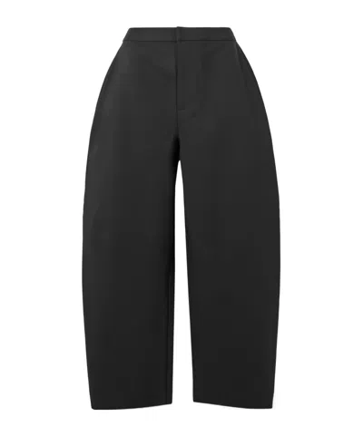 Rohe Sculptural Woven Barrel-leg Pants In Black