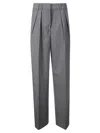 Rohe Grey Pleated Slim-fit Trousers In Dark Grey Melange