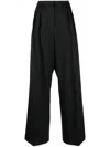 Rohe Wool-blend Twill Straight-leg Pants In Black
