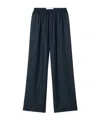 Rohe Wide Leg Silk Pants In Black