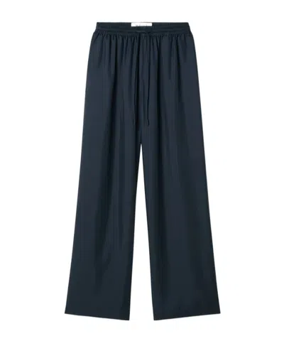 Rohe Wide Leg Silk Pants In Black