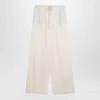 Rohe White Pants With Elastic Drawstring Waist