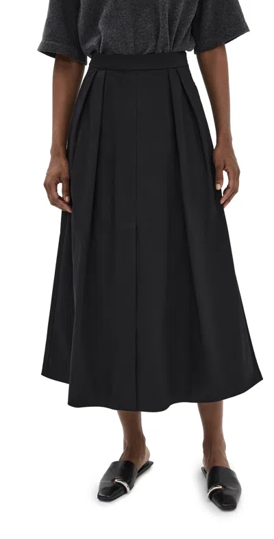 Rohe Wide Poplin Skirt In Black