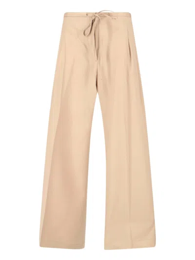 Rohe Wide Virgin Wool Pants In Neutral