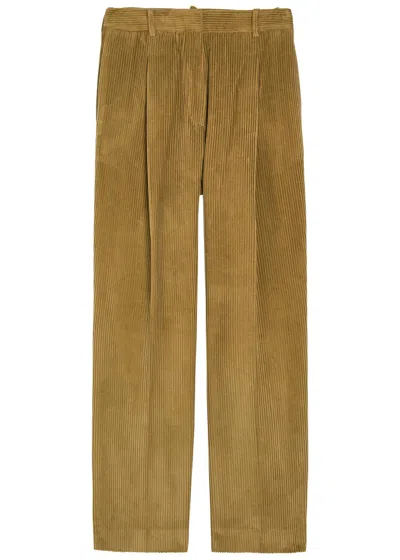 Rohe Wide-leg Corduroy Trousers In Beige