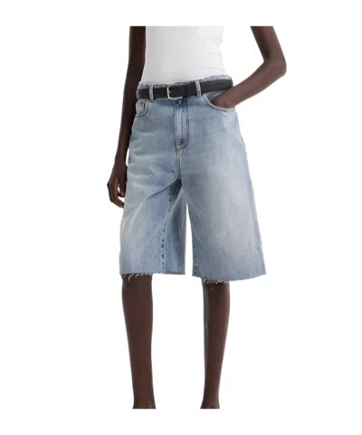 Rohe Wide-leg Denim Shorts In Blue