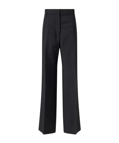 Rohe Wool And Mohair-blend Wide-leg Pants In Black