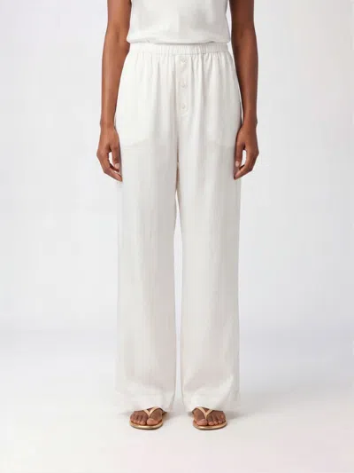 Rohe Wide-leg Trousers In Pure Silk With An Elasticated Waist In Multi