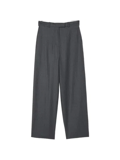 Rohe Wide-leg Wool Trousers In Gray