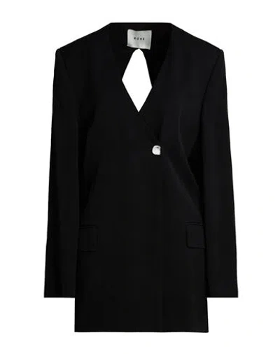 Rohe Róhe Woman Blazer Black Size 8 Viscose In Multi