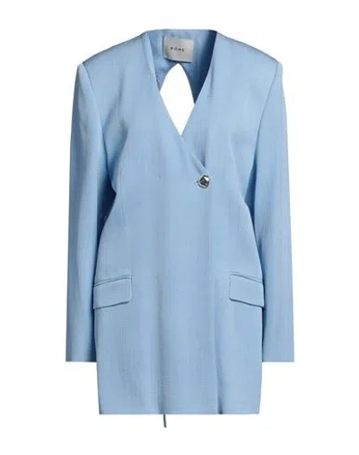 Rohe Róhe Woman Blazer Sky Blue Size 8 Viscose