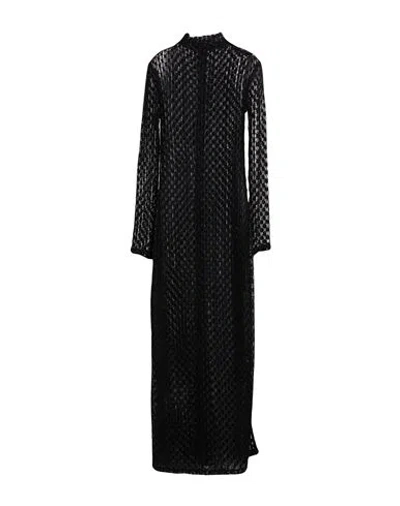 Rohe Róhe Woman Maxi Dress Black Size 10 Cotton, Polyamide, Elastane