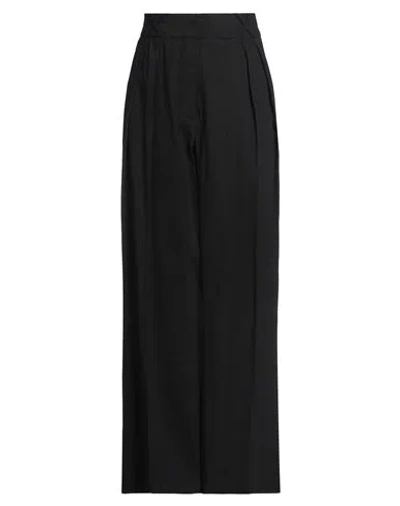 Rohe Róhe Woman Pants Black Size 12 Linen, Recycled Viscose, Elastane