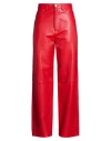 Rohe Lambskin Pants In Red
