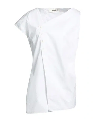 Rohe Róhe Woman Shirt White Size 12 Cotton
