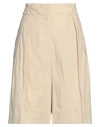 Rohe Róhe Woman Shorts & Bermuda Shorts Beige Size 10 Linen, Recycled Viscose, Elastane In Beige