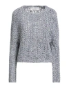 Rohe Róhe Woman Sweater Blue Size 8 Cotton, Polyacrylic, Polyamide In Gray
