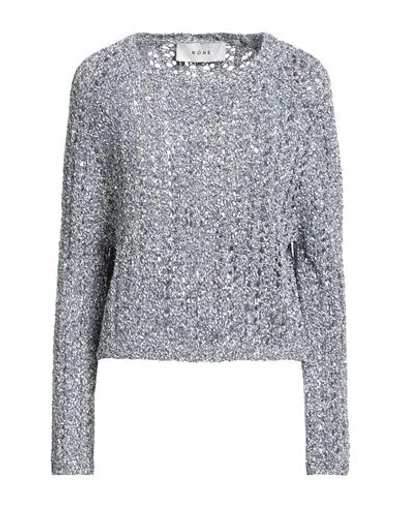 Rohe Róhe Woman Sweater Blue Size 8 Cotton, Polyacrylic, Polyamide In Gray