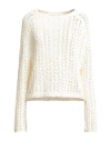 Rohe Róhe Woman Sweater Ivory Size 4 Cotton, Polyacrylic, Polyamide In Neutral