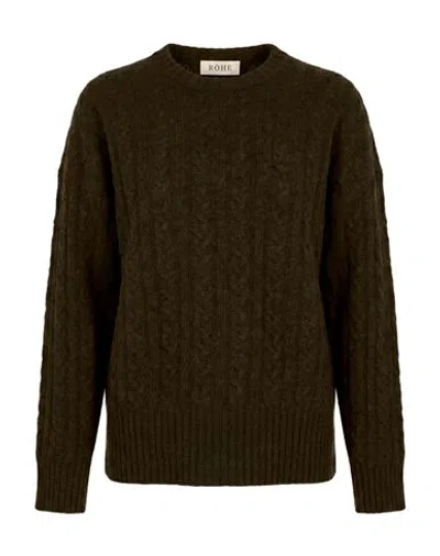 Rohe Róhe Woman Sweater Military Green Size 8 Wool