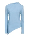 Rohe Róhe Woman T-shirt Sky Blue Size 8 Viscose, Nylon, Elastane