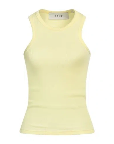 Rohe Róhe Woman Tank Top Yellow Size 10 Cotton