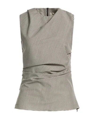 Rohe Róhe Woman Top Black Size 4 Virgin Wool, Recycled Polyester