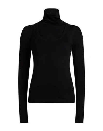 Rohe Róhe Woman T-shirt Black Size 6 Merino Wool