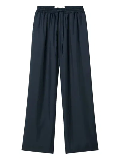 Rohe Women's 100% Linen Drawstring-waist Trousers With Side Seam Pockets, Size 36 In Blu