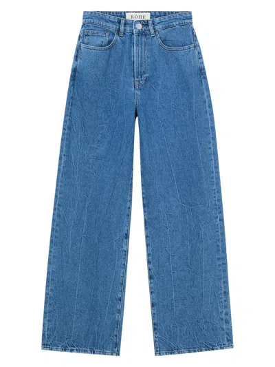 Rohe Women's Baggy Wide-leg Low-rise Jeans In Blue