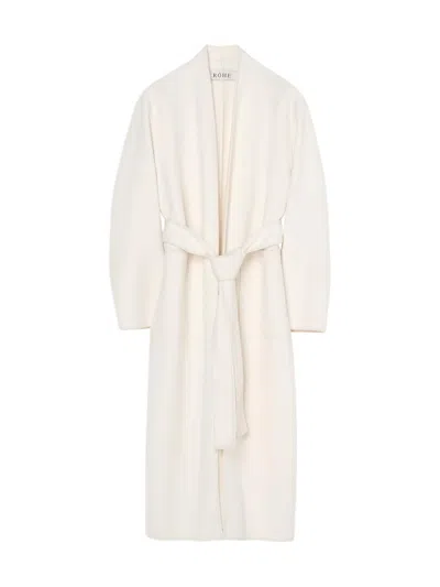 Rohe Women's Double-faced Kimono-inspired Coat In White