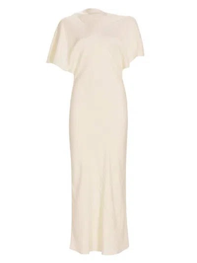 Rohe Women's Draped Satin Midi-dress In 139 Cream