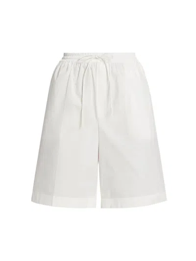 Rohe Women's Drawstring Cotton Bermuda Shorts In White