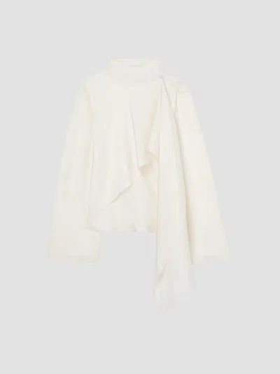 Rohe Women's Foulard Drape Silk Top In White