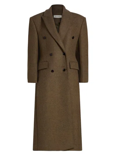 Rohe Women's Hourglass Wool Coat In Green