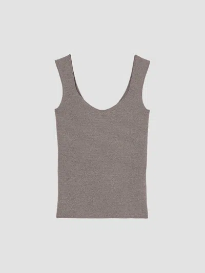 Rohe Women's Knit Scoopneck Tank In Taupe Melange
