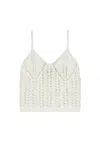 ROHE WOMEN'S RESORT STYLE KNITTED TANK IN OFF WHITE