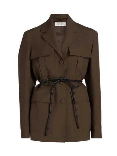 Rohe Women's Safari Wool Blazer-style Jacket In Green