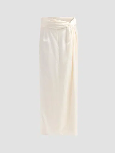Rohe Women's Sarong Satin Maxi Skirt In Red