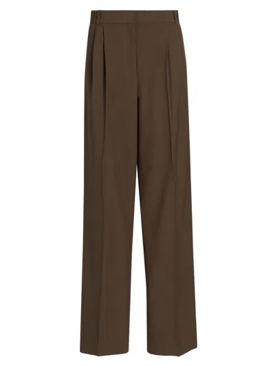 Rohe Women's Signature Tailored Wool Trousers In Brown