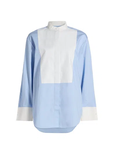 Rohe Women's Tuxedo Cotton Shirt In Blue