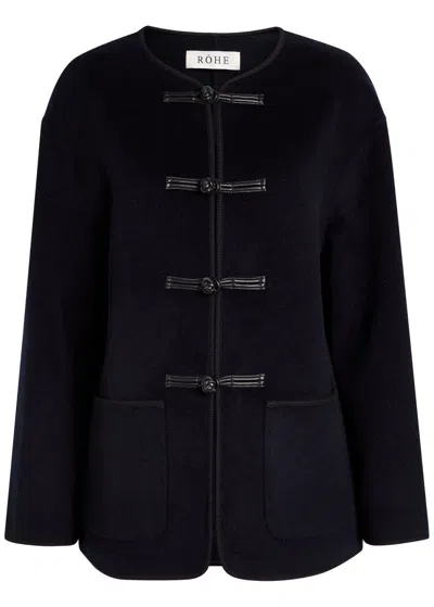 Rohe Wool And Cashmere-blend Jacket In Blue