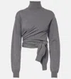 Rohe Wool And Cashmere-blend Turtleneck Sweater In Grey