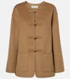 Rohe Mandarin Wool And Cashmere-blend Jacket In Brown
